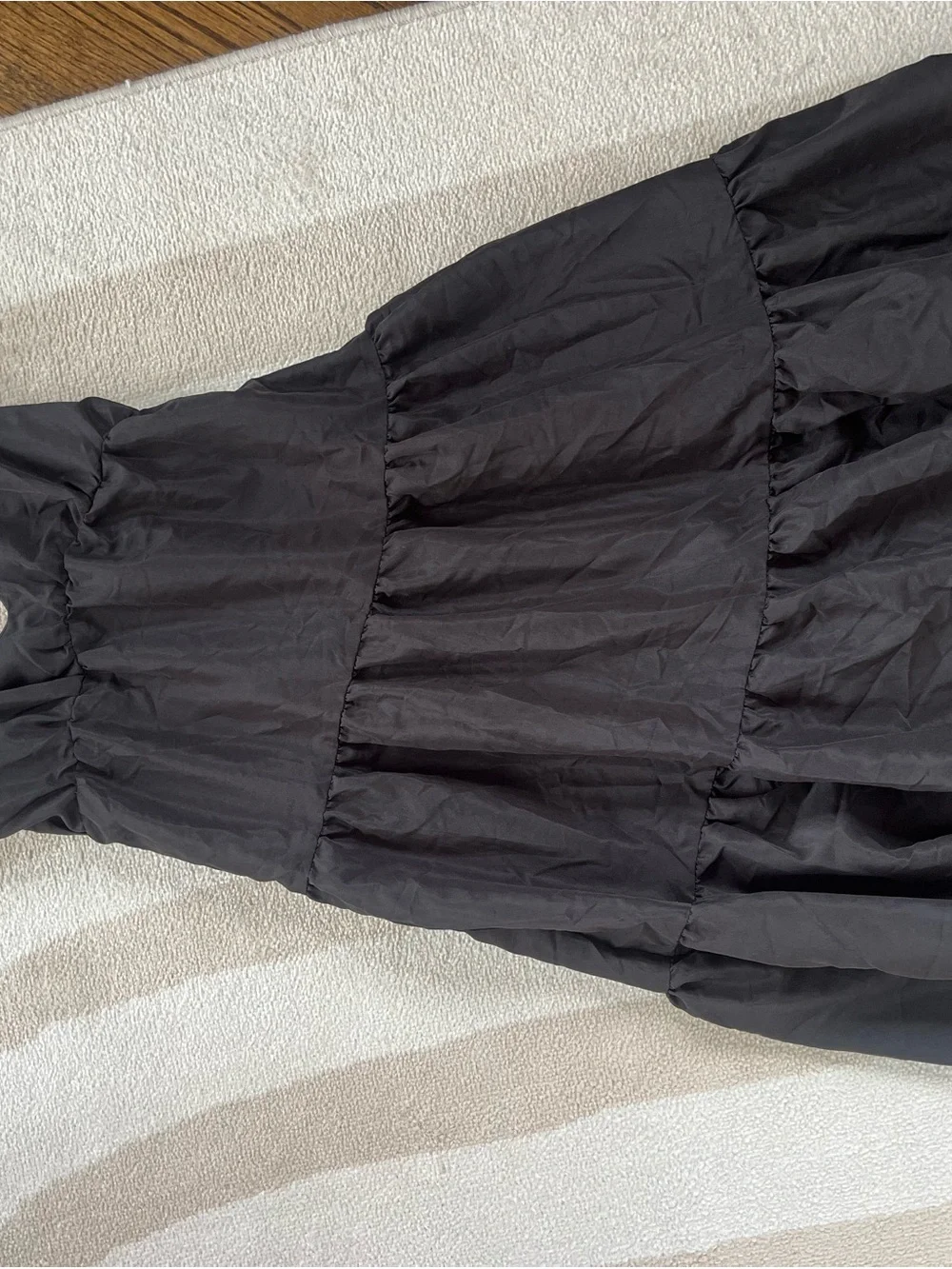 Summer Black Ruffle Strap Maxi Dress